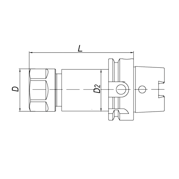 Патрон цанговый с шестигранной гайкой HSK63A-ER20-160 DIN69893