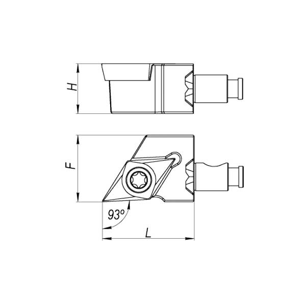 Головка модульной системы UQ16-SDJCR-11 правая