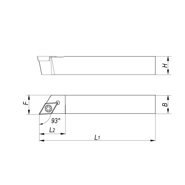 Державка токарная SDJCL1212X11F для наружного точения левая