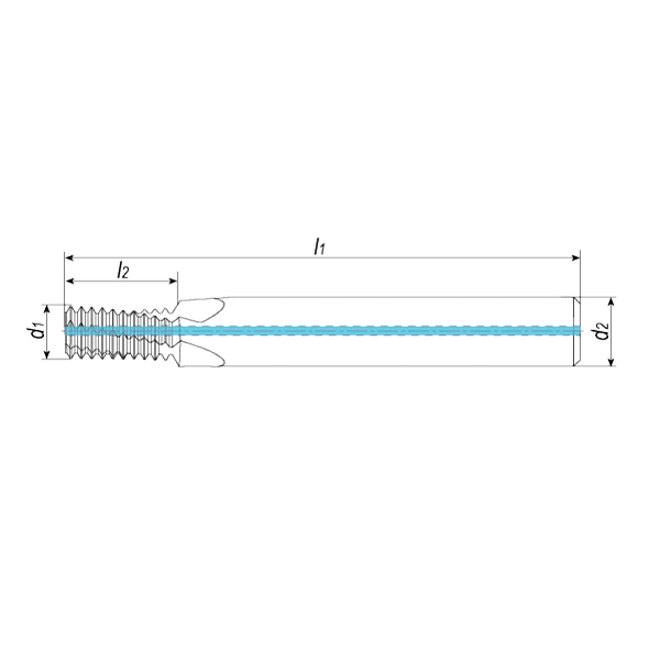 Резьбофреза твердосплавная по металлу M14x2x28 мм TiSiN c внутренней СОЖ