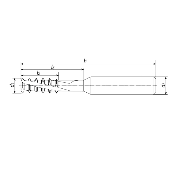 Резьбофреза твердосплавная по металлу M14x2x21,75 мм TiSiN