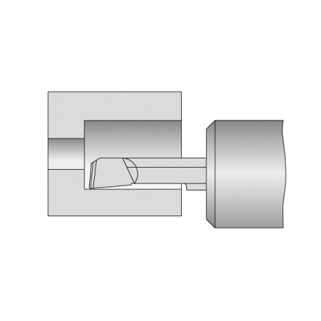 Мини-резец твердосплавный расточной 3x6x50 мм, R 0,1