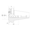Патрон гидропластовый укороченный BT40-20-33 MAS403BT