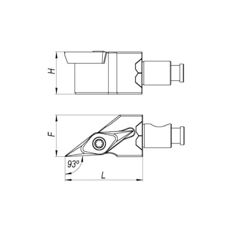Головка модульной системы UQ16-SVJCR-16 правая