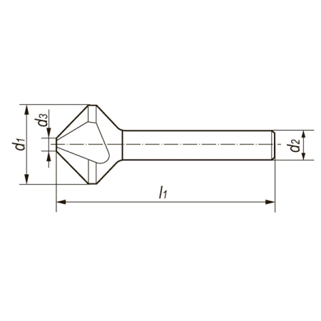 Зенковка по металлу 8,0 мм 60° Z3 HSS/TiN