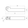 Державка для накатки нейтральная со смещением 25x20x119-20/8