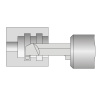 Мини-резец твердосплавный канавочный 8x16x50 мм, R 0,15, W 2,5