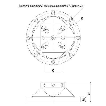 Плита базовая увеличенной высоты 96x100